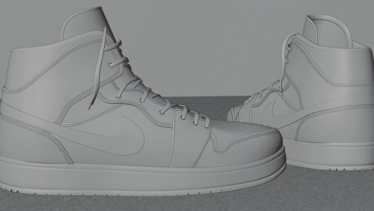 Maillage de la basket Jordans - vue 1