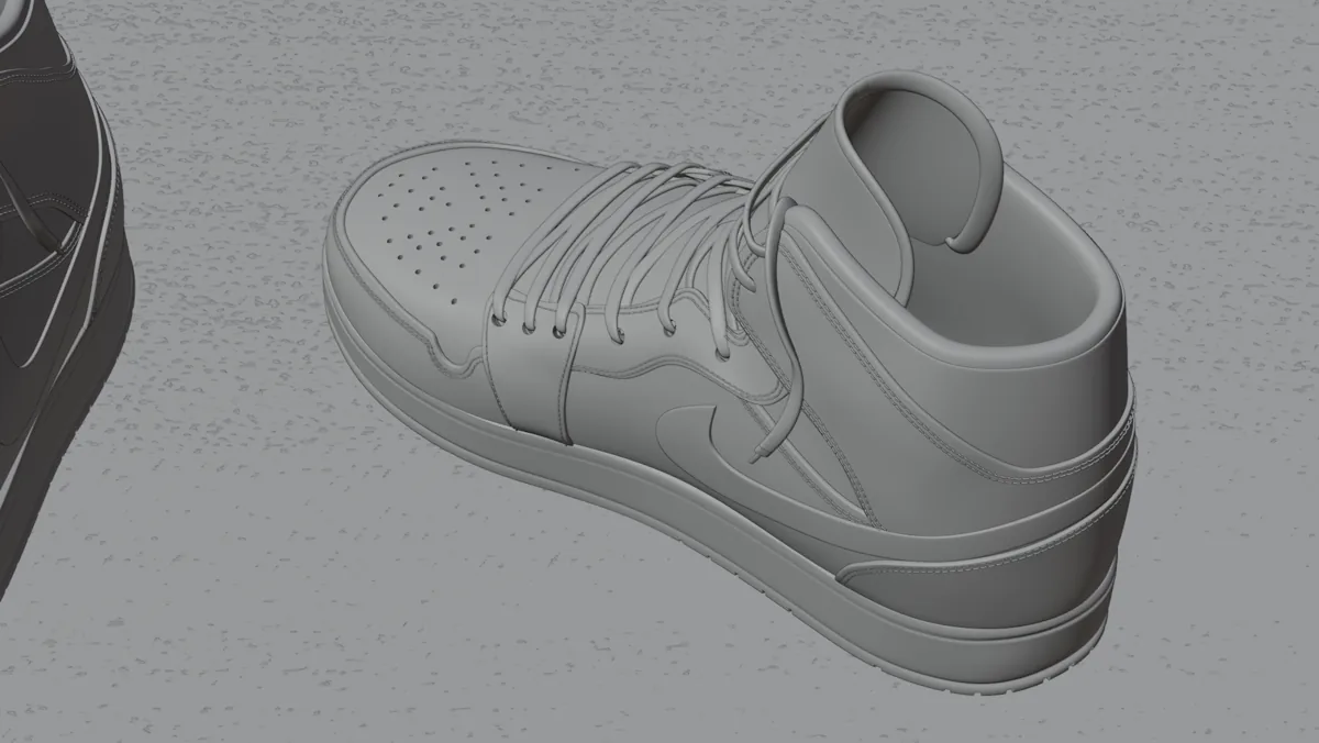 Maillage de la basket Jordans - vue 3